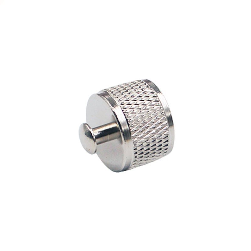 M12 female metal waterproof cap,brass with nickel plated screw